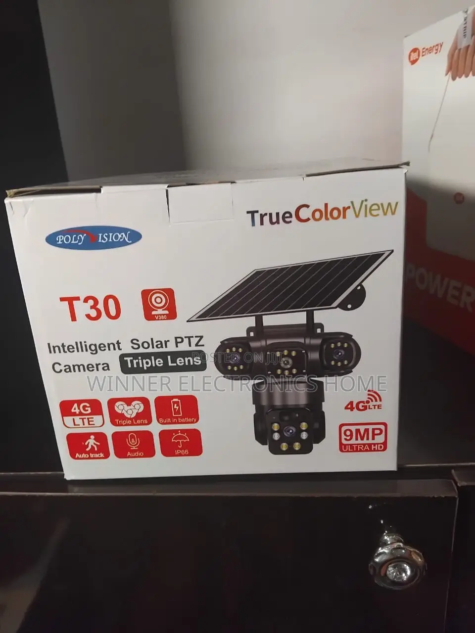 T30 Intelligent Solar PTZ CCTV Camera Triple Lens
