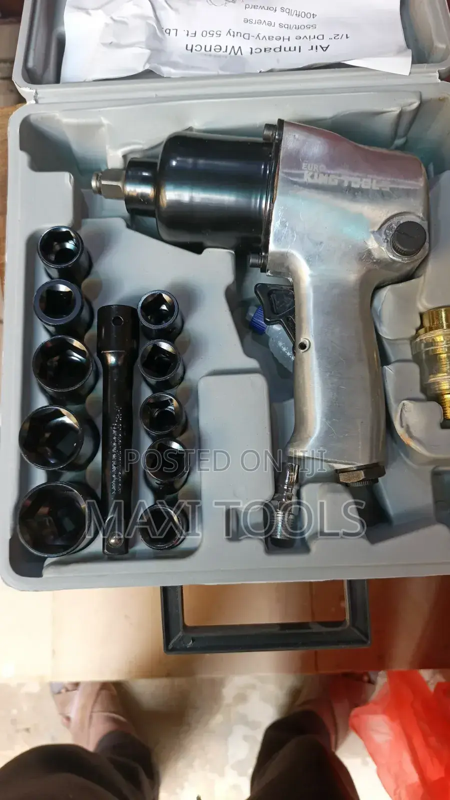 Euro King Tools 1/2" Air Impact Wrench Set,