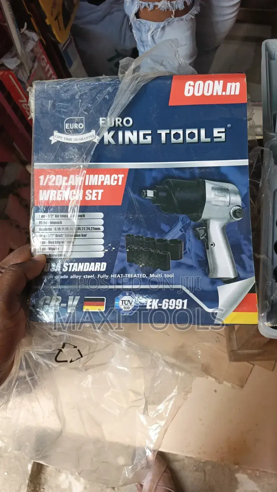 Euro King Tools 1/2" Air Impact Wrench Set,