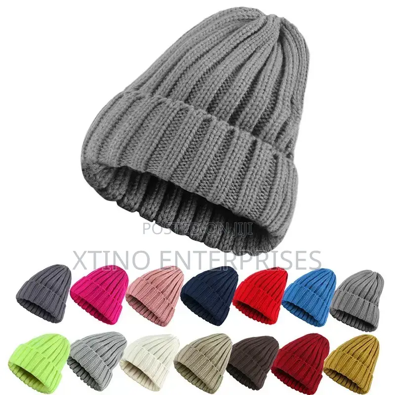 Beanie Winter Thickened Knitted Wool Hat Thrift