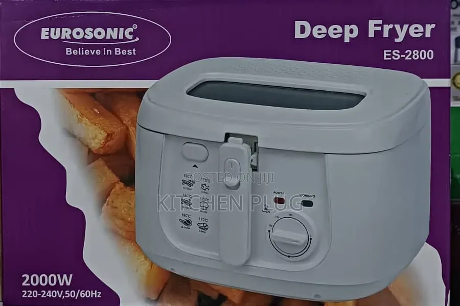 Eurosonic Es-2800 3-Liter Deep Fryer in White