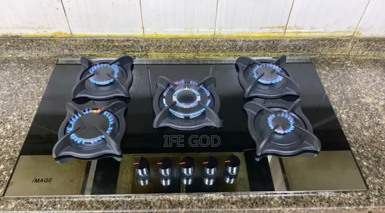 Original Image 90cm Built-in Premium Luxury 5 Burners Gas Cooker Hob.