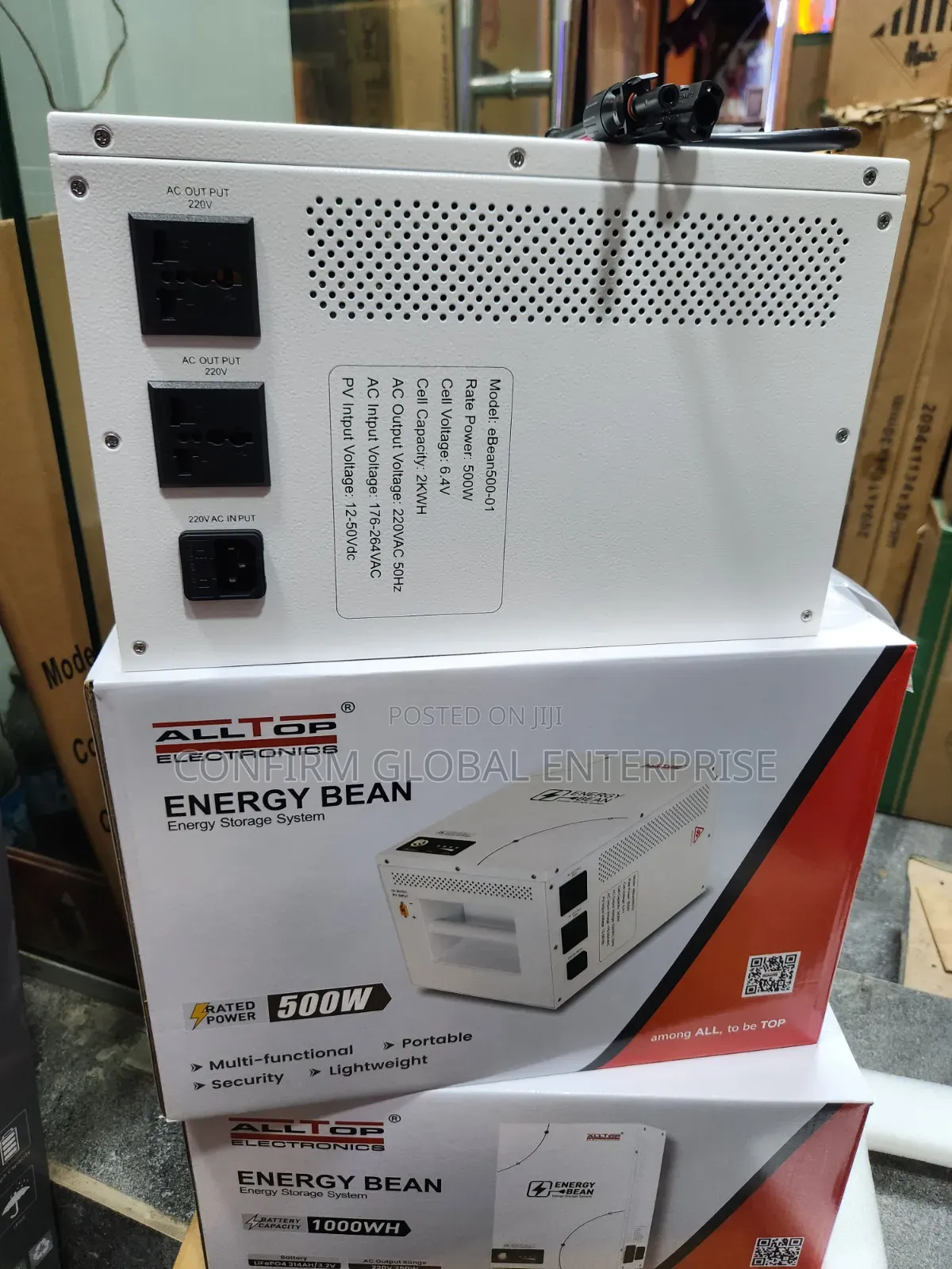2kwh + 500w Energy Bean Solar Generator With 2 Solar Panels