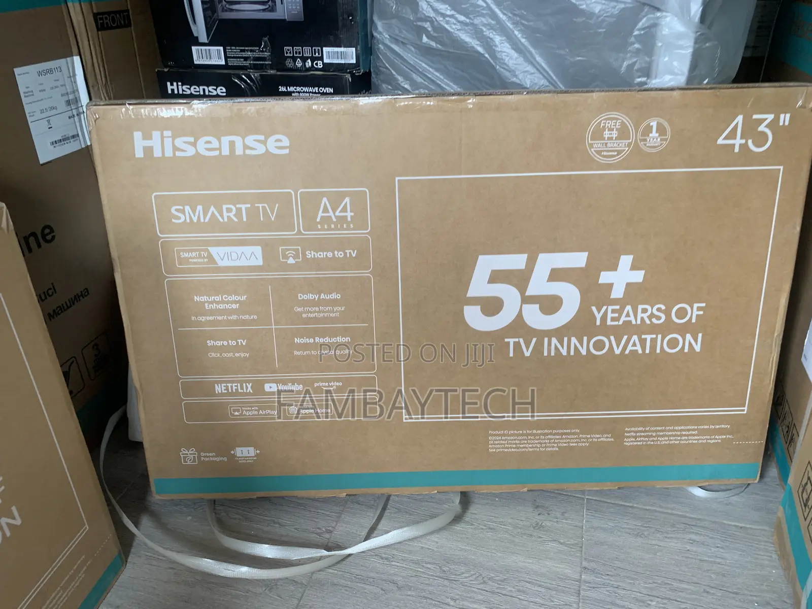 Modern Design 43 Inch Hisense Tv + Netflix