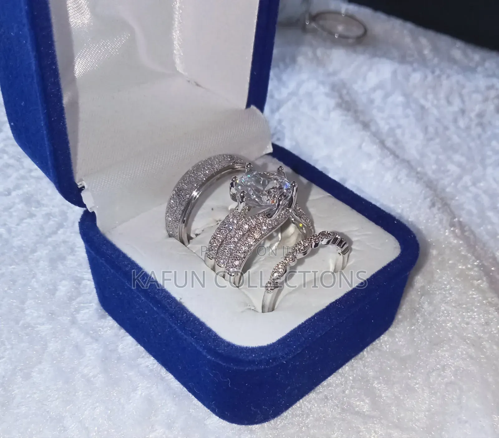 Non-Fading Titanium Steel and Zirconia Couples Ring Set