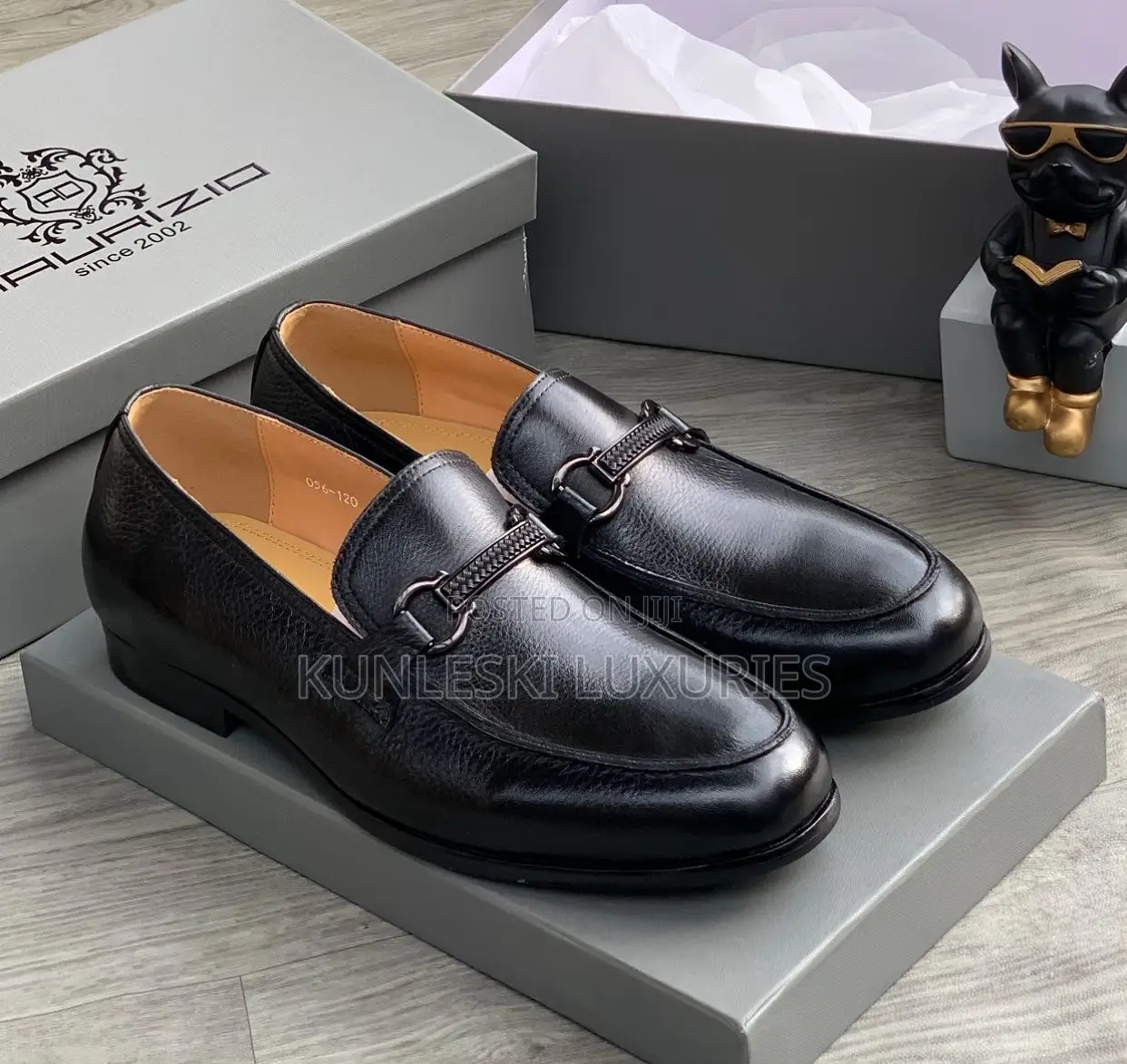 Original Ad Maurizio Black Brown Loafers Shoes