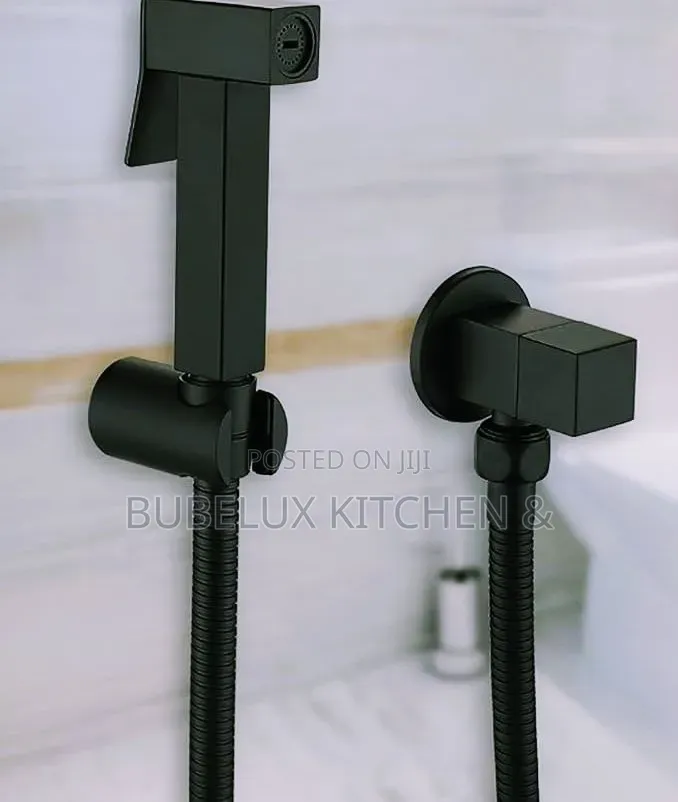 Black Bidet Sprayer for Toilet - Handheld Shattaf Set, Matte Finish*