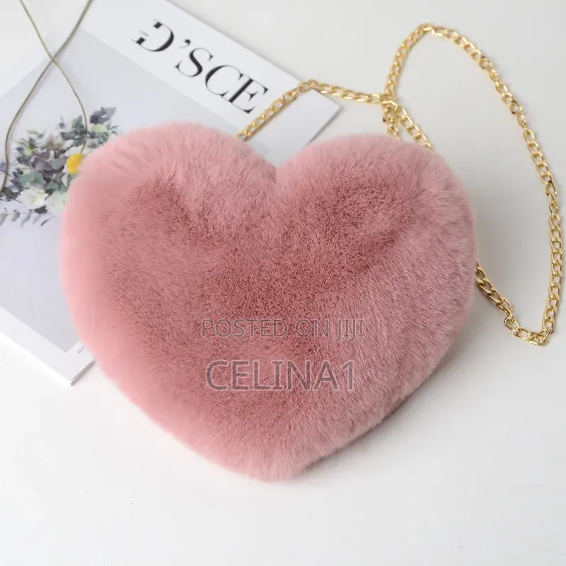 Plush Heart Shaped Bag