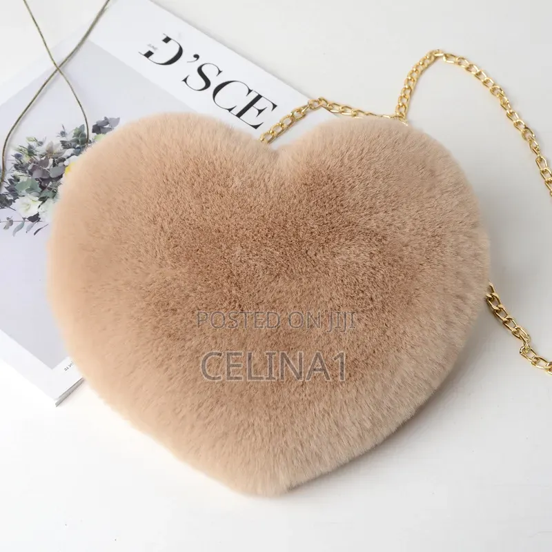Plush Heart Shaped Bag