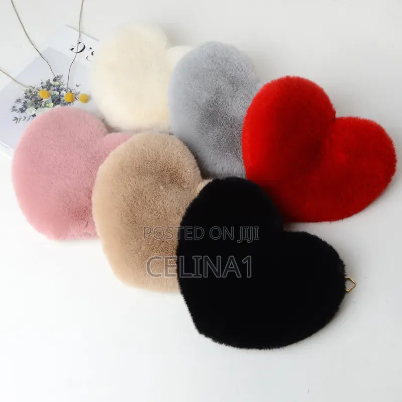 Plush Heart Shaped Bag