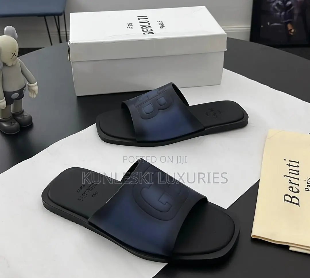 Original New Berluti Leather Slippers