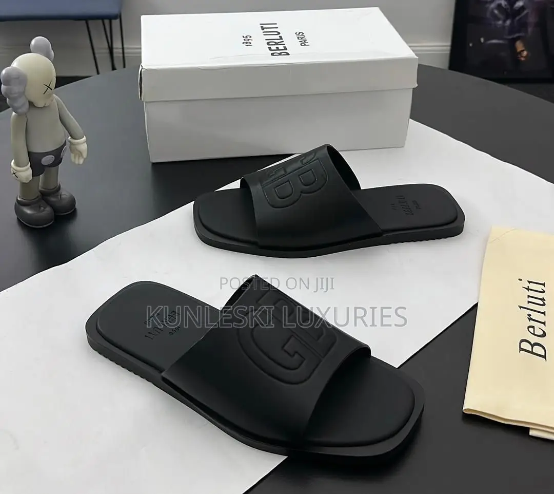 Original New Berluti Leather Slippers