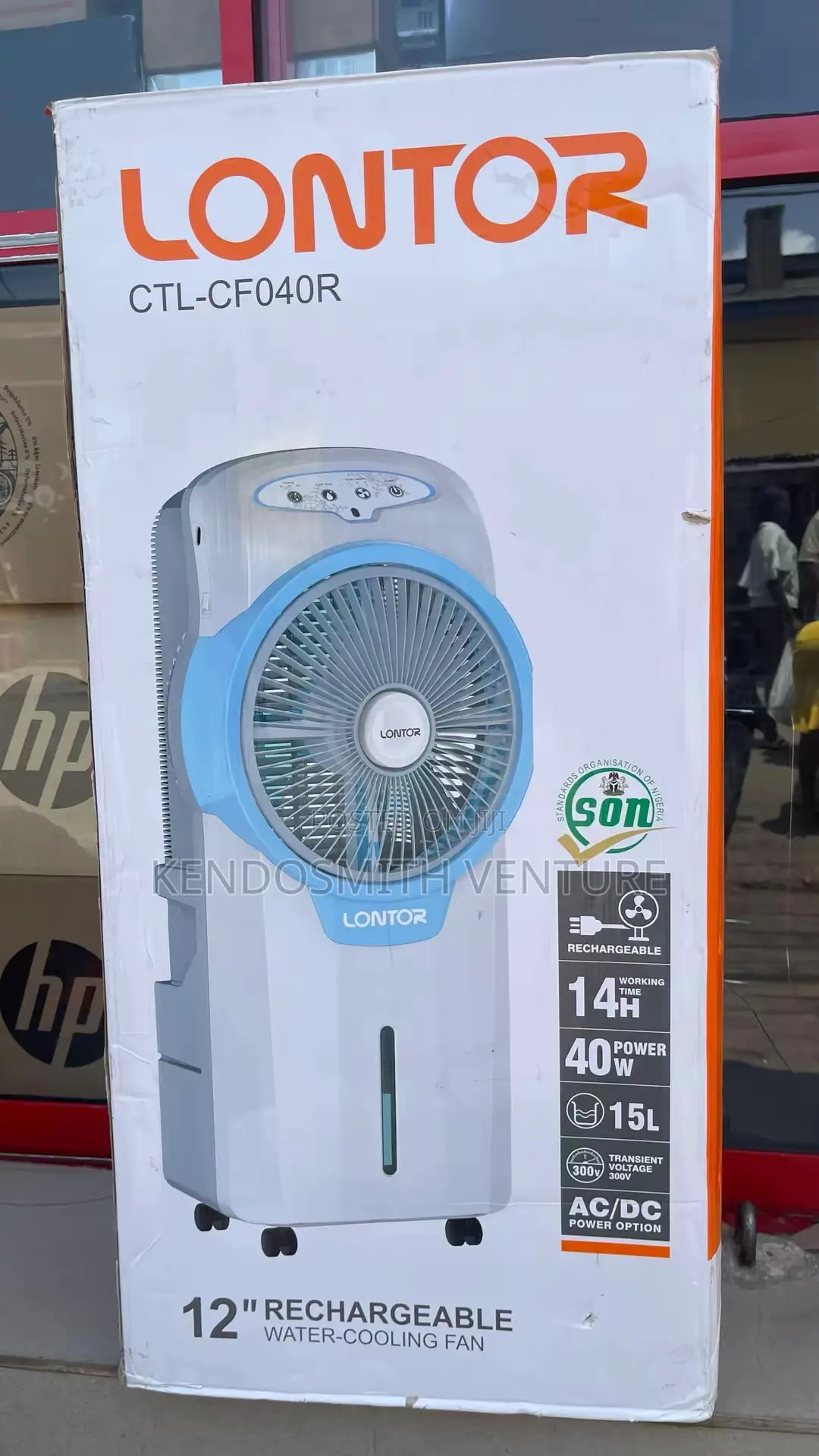 Lontor CTL-Cf040r 12 Inches Rechargeable Water Cooling Fan