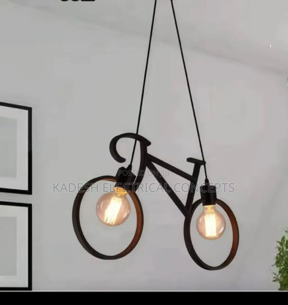 Vintage Retro Bicycle Pendan Lights Fixture Wrought Iron Loft Creative