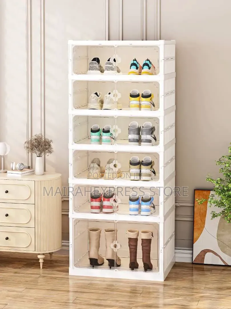 Double Door Luxury Shoe Rack (Acrylic Cover) 2st7