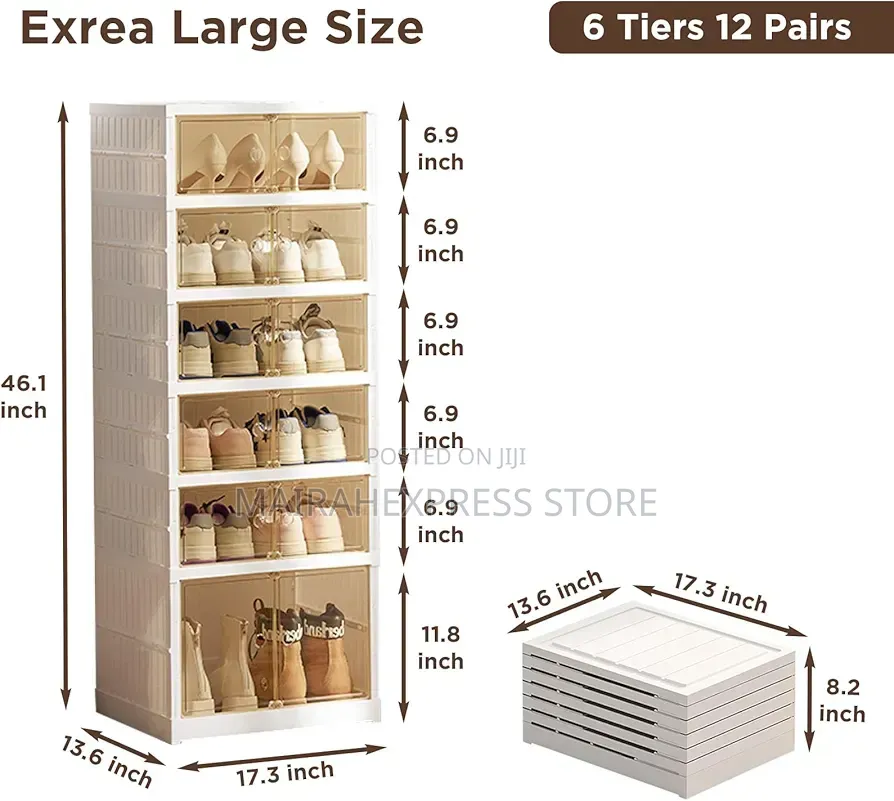 Double Door Luxury Shoe Rack (Acrylic Cover) 2st7