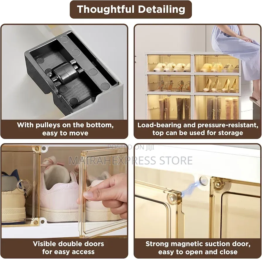 Double Door Luxury Shoe Rack (Acrylic Cover) 2st7