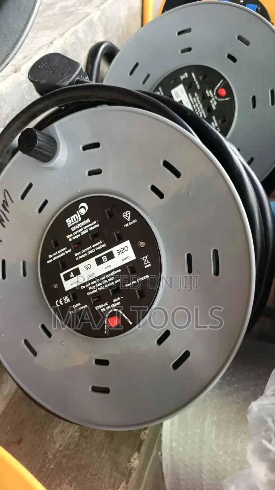 SMJ 50 Meter Heavy-Duty Extension Cable Reel 4mm Thickness
