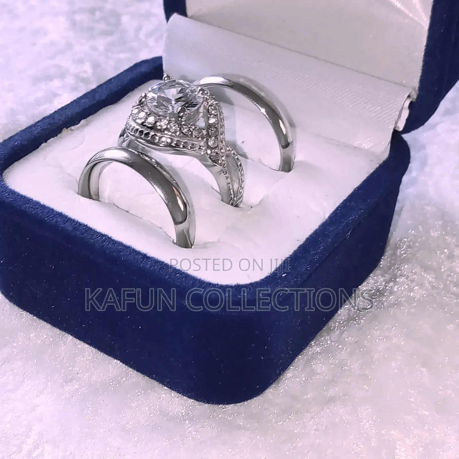Non-fading Titanium Steel Engagement And Wedding Rings