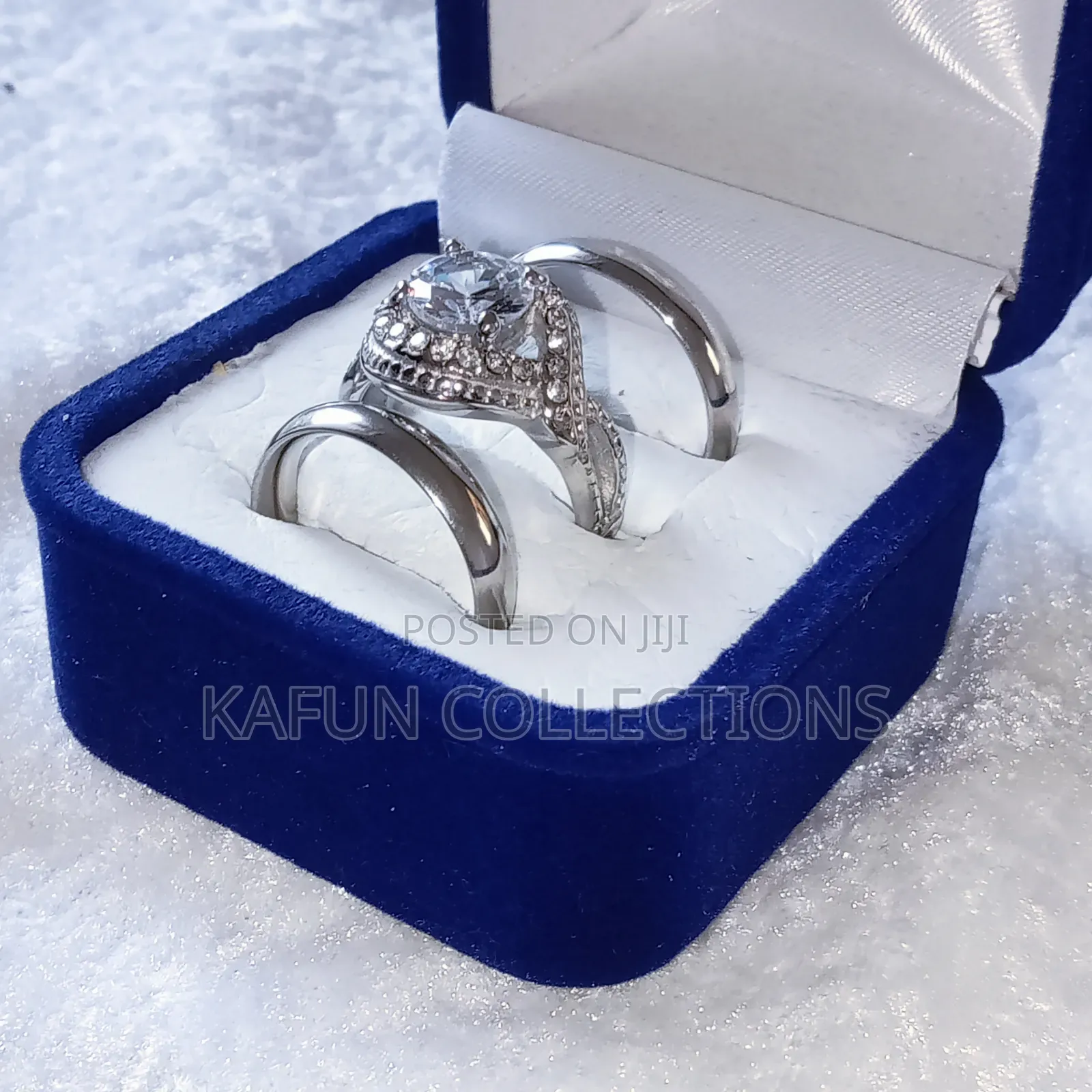 Non-fading Titanium Steel Engagement And Wedding Rings