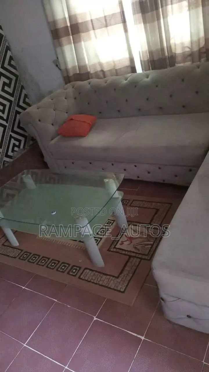 Set of Chair and Glass Table, Everything Is in Good Condition