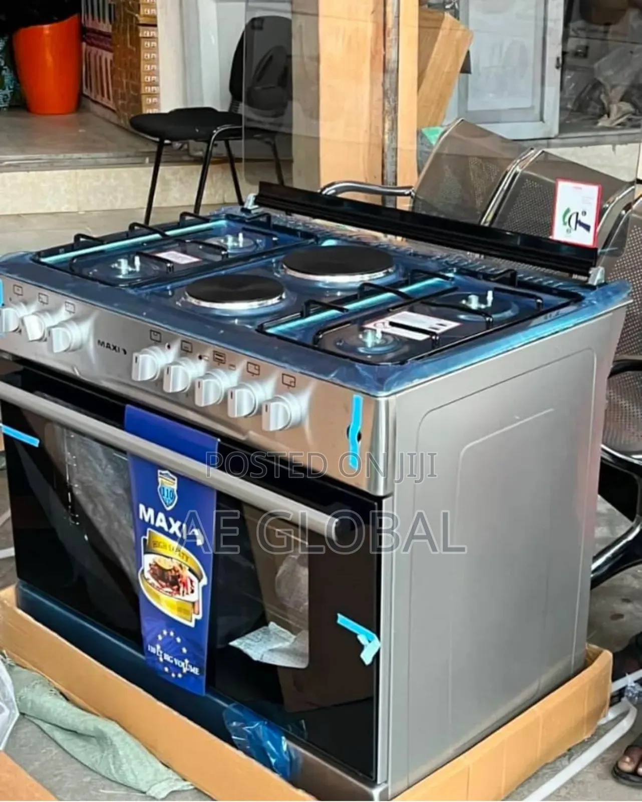 Maxi Gas Cooker 60/90cm 4burner 2 Electric