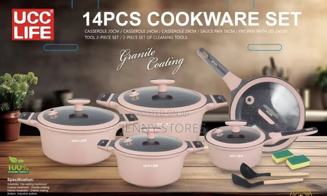 14pcs Ucc Life Cookware Set