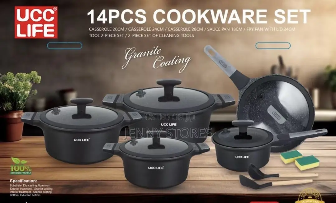 14pcs Ucc Life Cookware Set