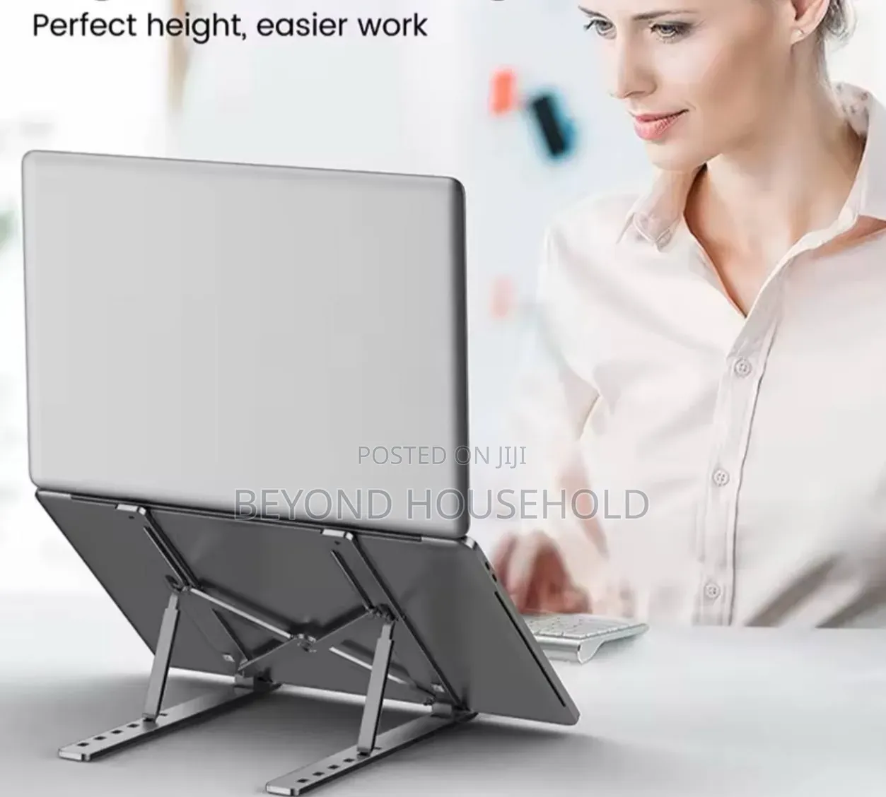 Portable Aluminum Laptop Stand – Adjustable Folding Notebook Holder