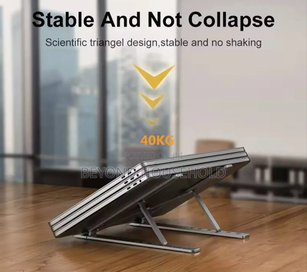 Portable Aluminum Laptop Stand – Adjustable Folding Notebook Holder