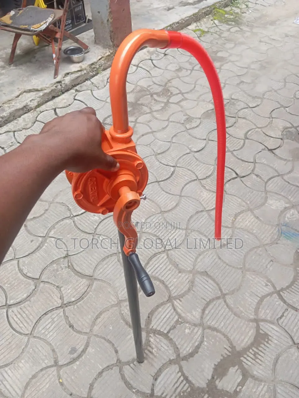 Oriental Hand Operated Rotary Barrel Pump.