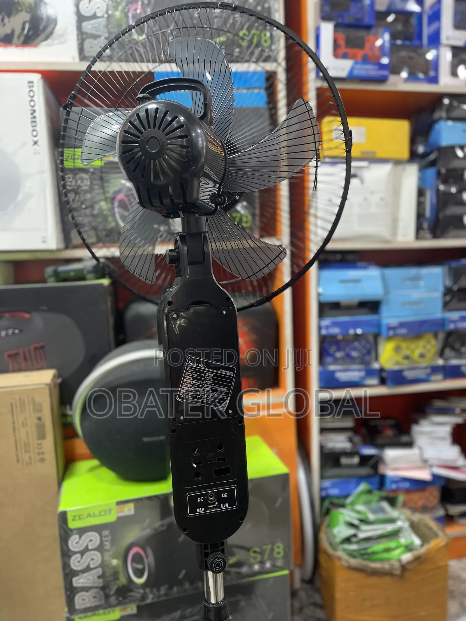 Colahome Solar Rechargeable Fan
