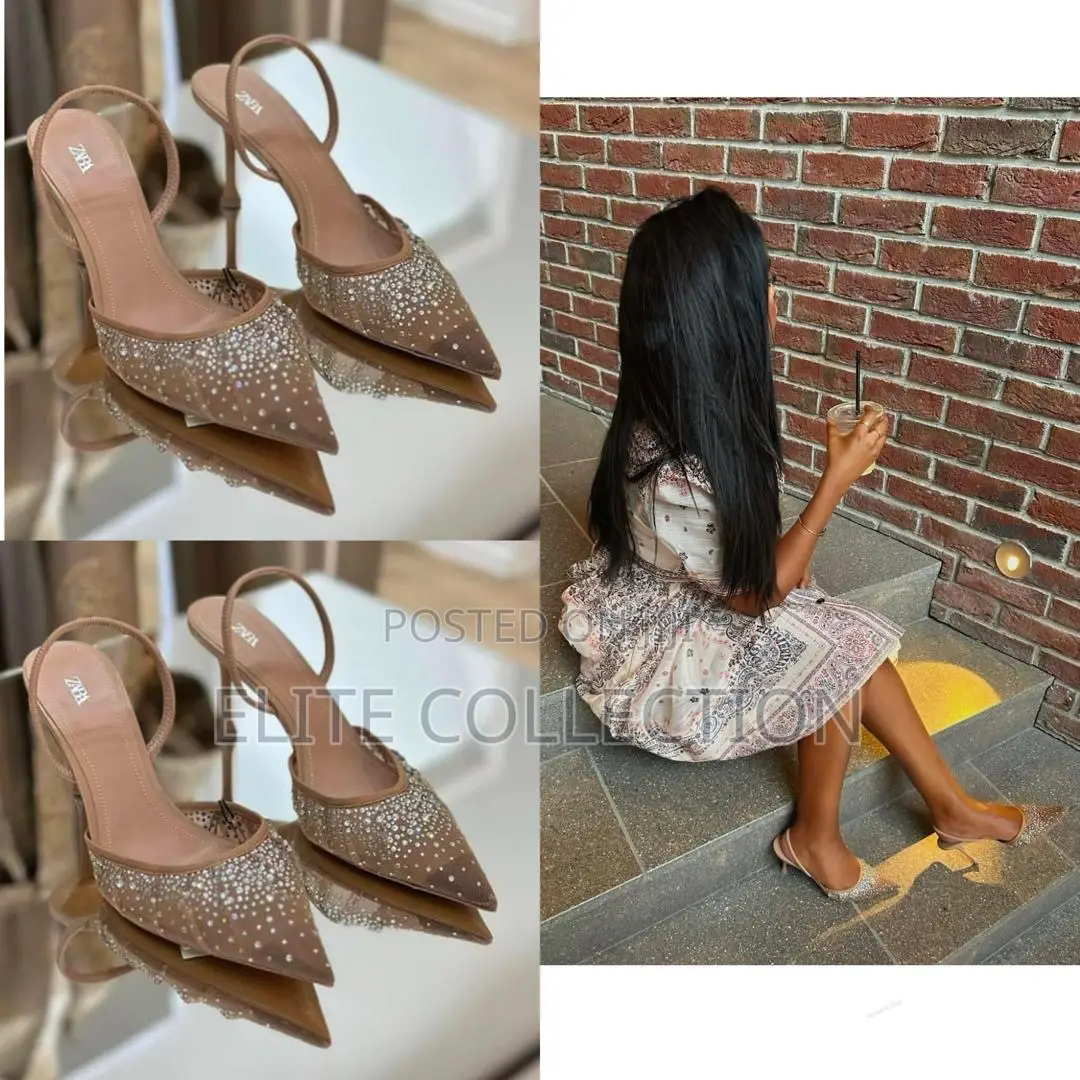 Luxury Crystal Zara Shoe Size 38 to 42 With Box