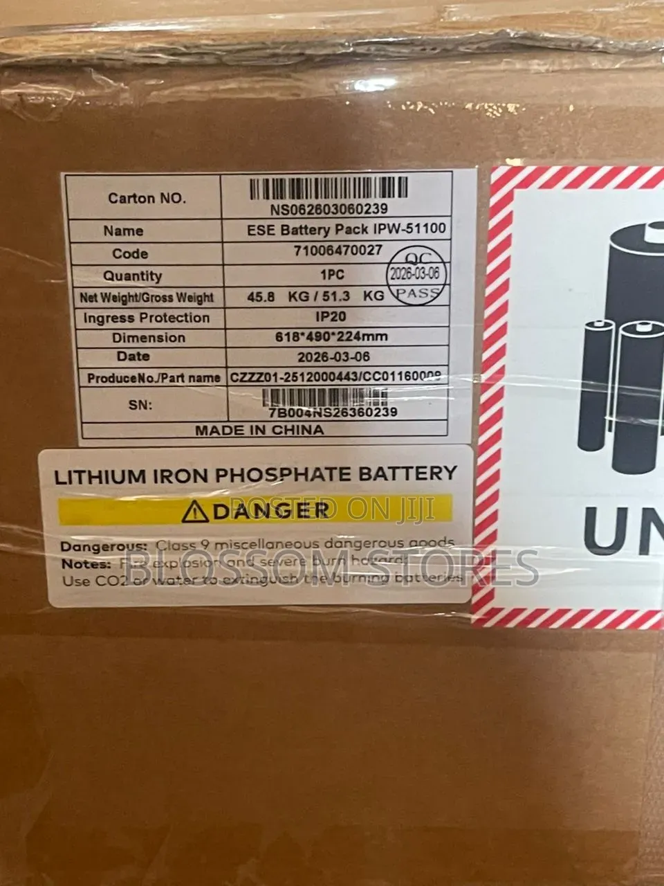 Itel 5.12kwh Lithium Battery Wall Mounted 48v 100ah Ipw-51100 Ip21