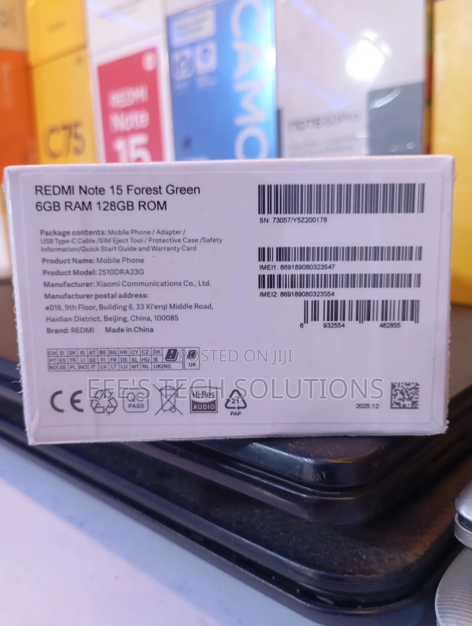 New Xiaomi Redmi Note 15 128 GB Black