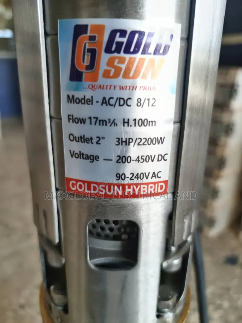 Gold Sun 3hp Ac/Dc Hybrid Water Pump