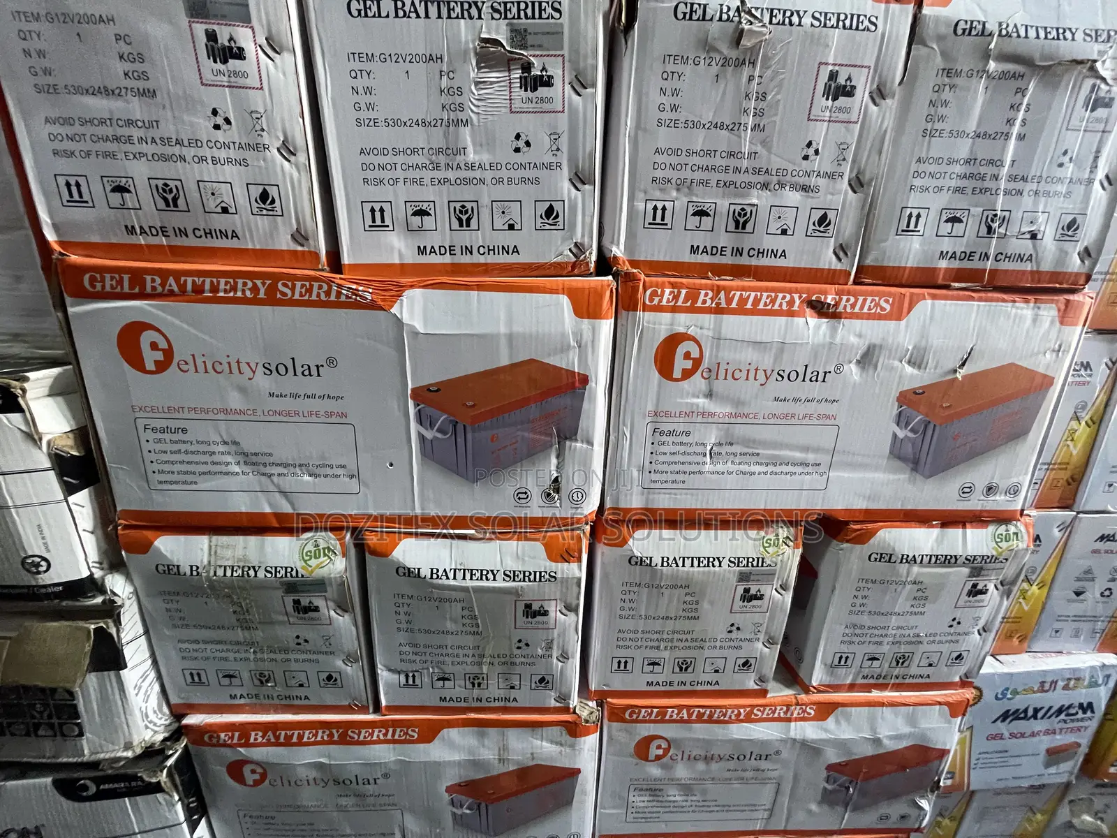 200ah/12v Felicity Gel Battery
