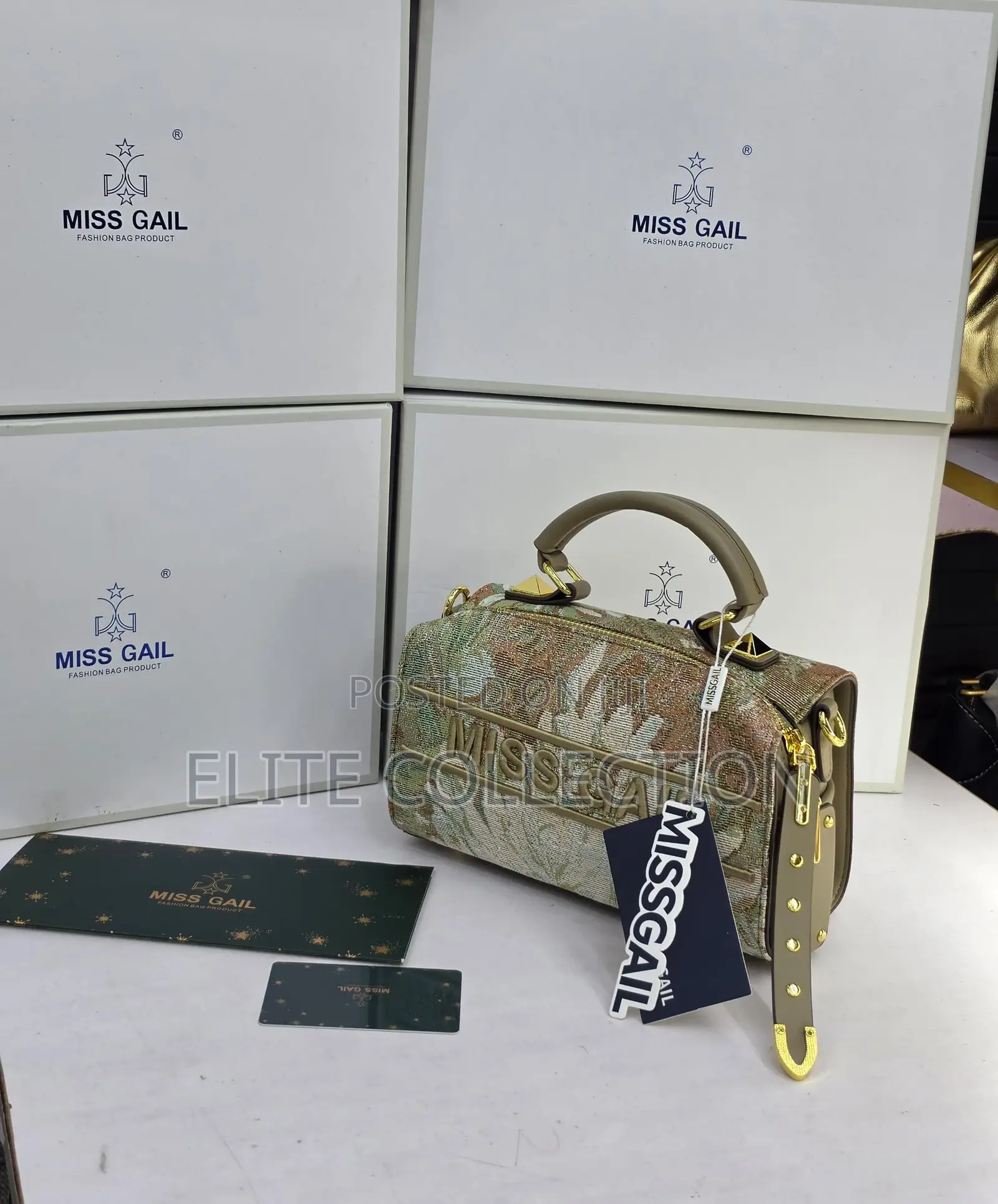 Miss Gail Fully Boxed Luxury Bag Available as Displayed