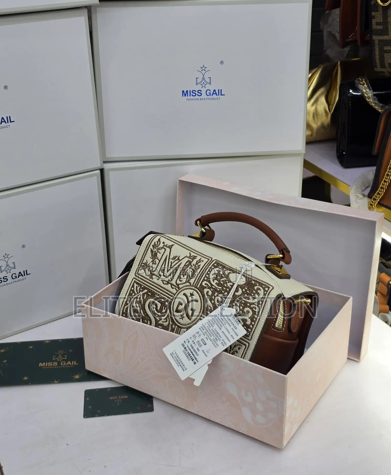 Miss Gail Fully Boxed Luxury Bag Available as Displayed