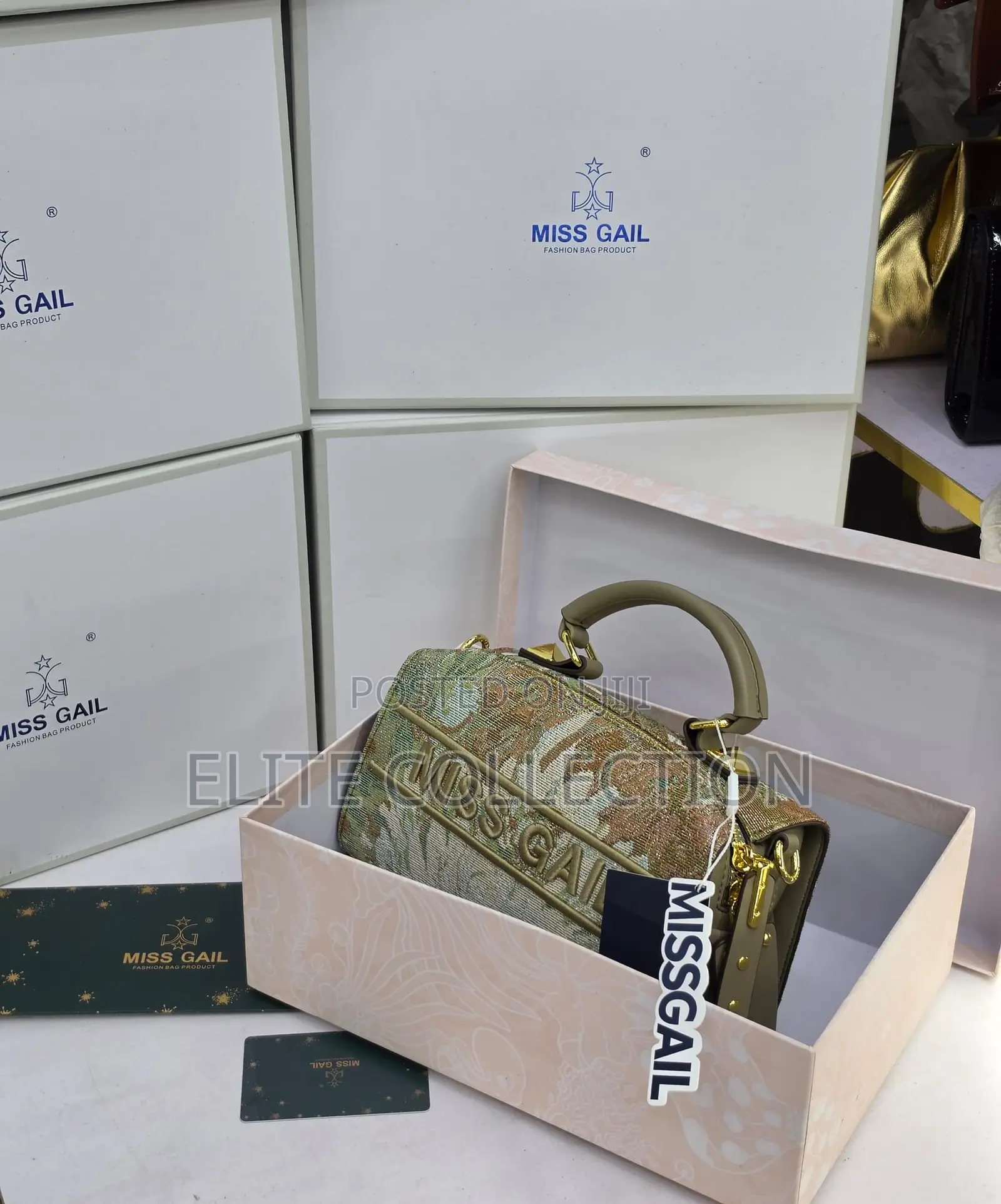 Miss Gail Fully Boxed Luxury Bag Available as Displayed
