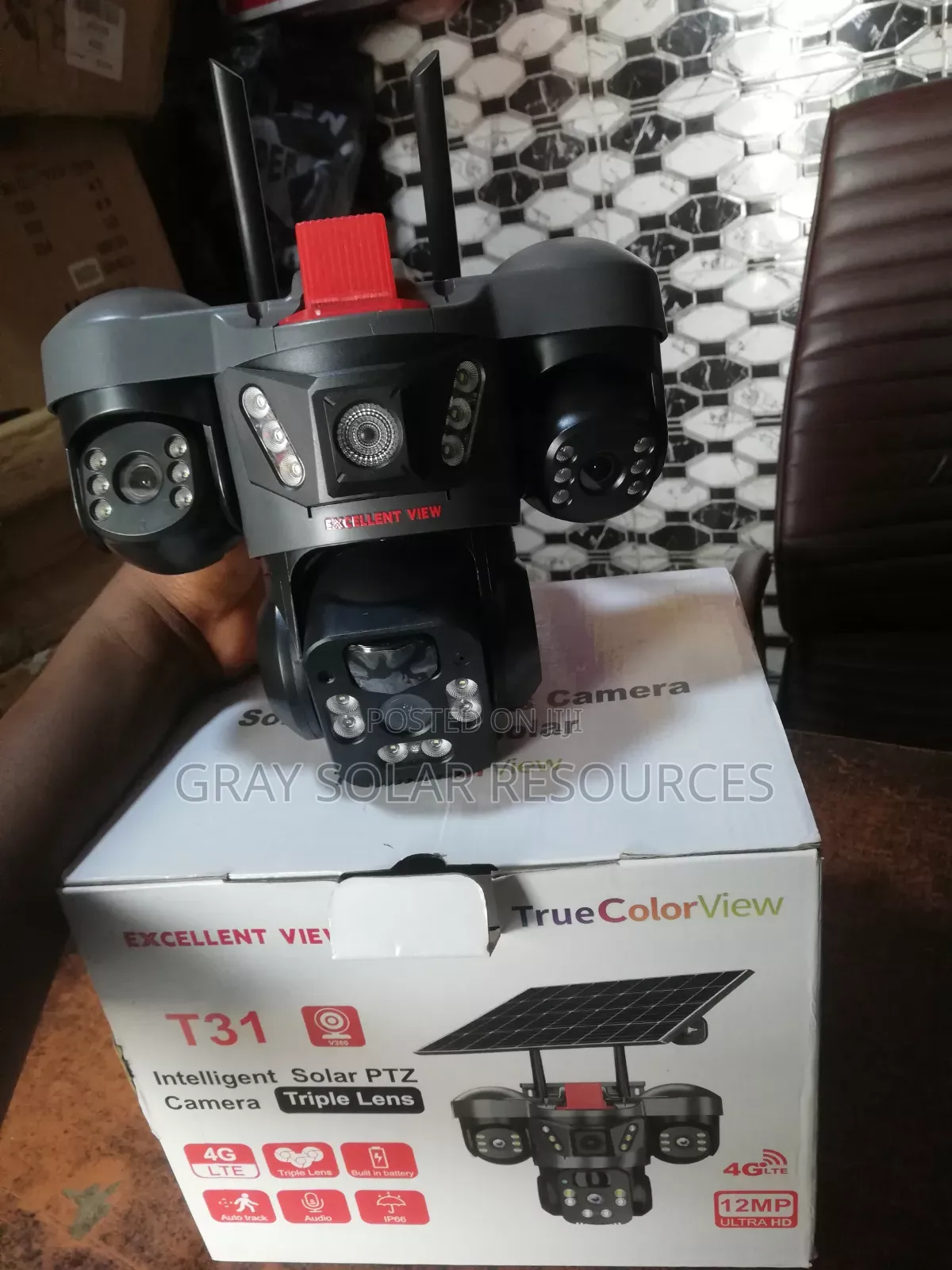 3 Lens Intelligent PTZ Solar Camera
