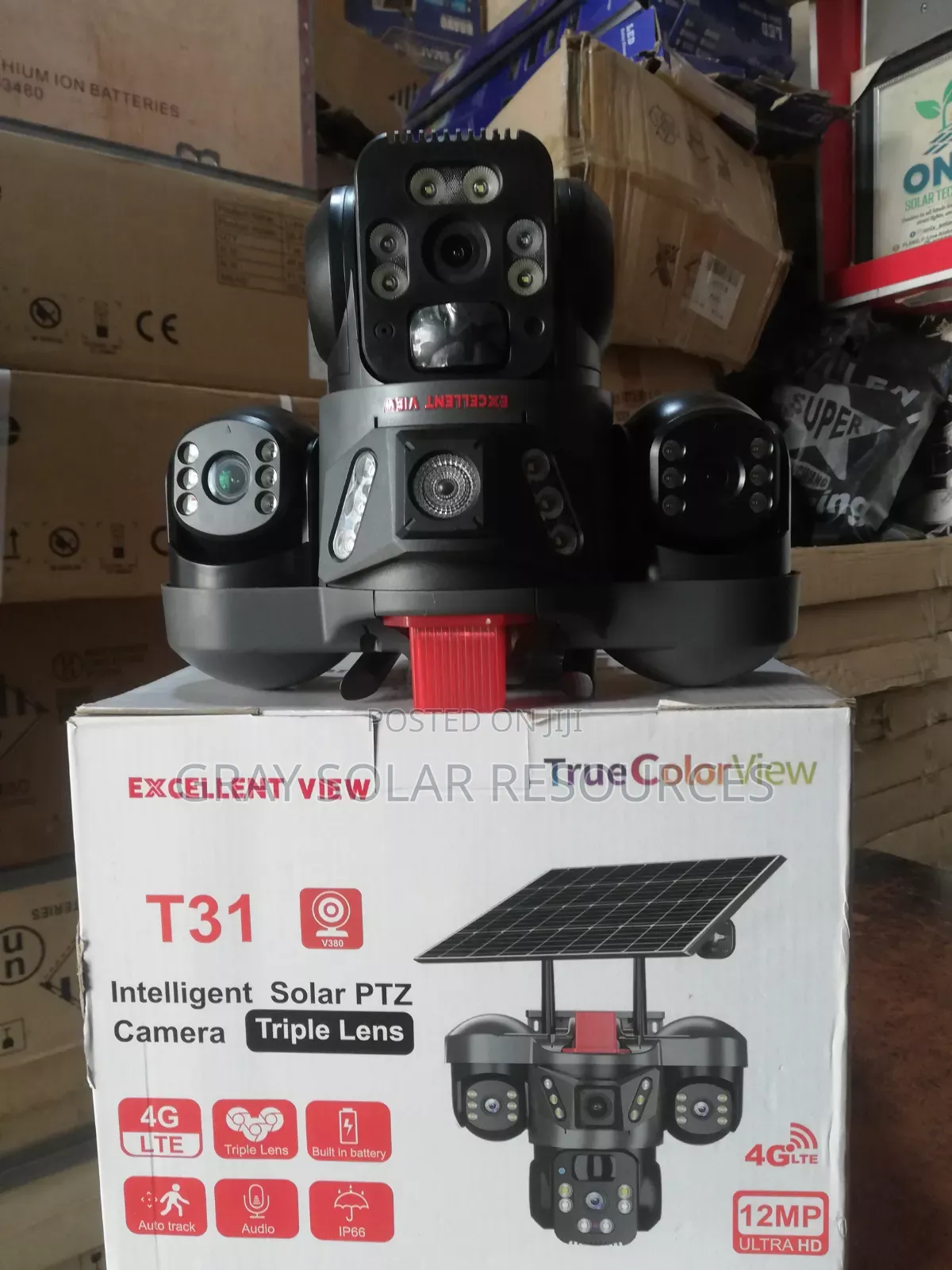 3 Lens Intelligent PTZ Solar Camera