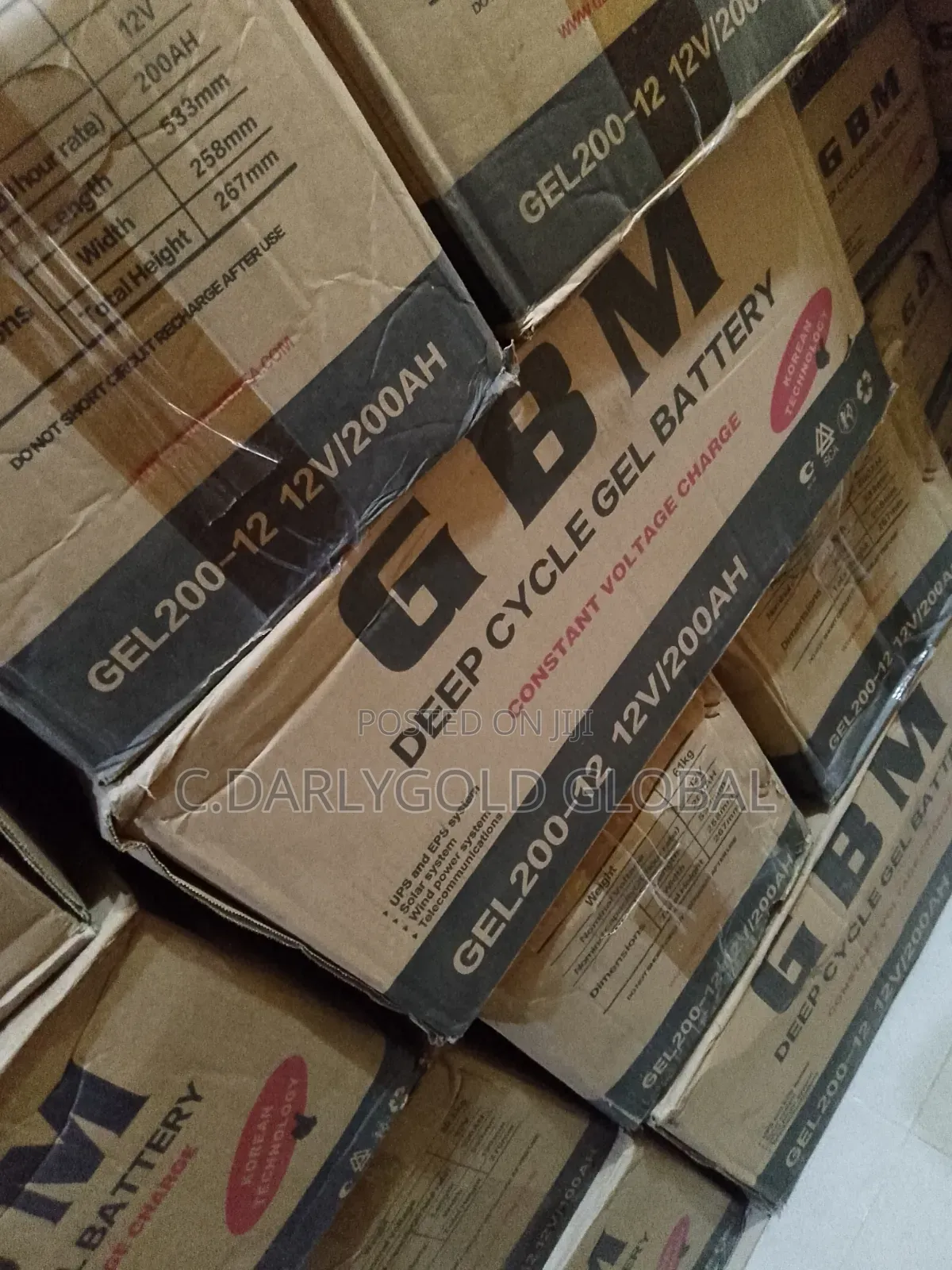 GBM 200ah Gel Battery