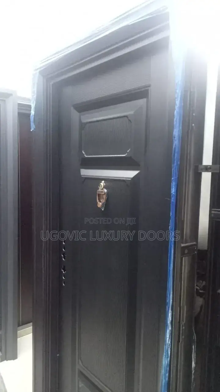 3ft Matte Black Top Steel Door