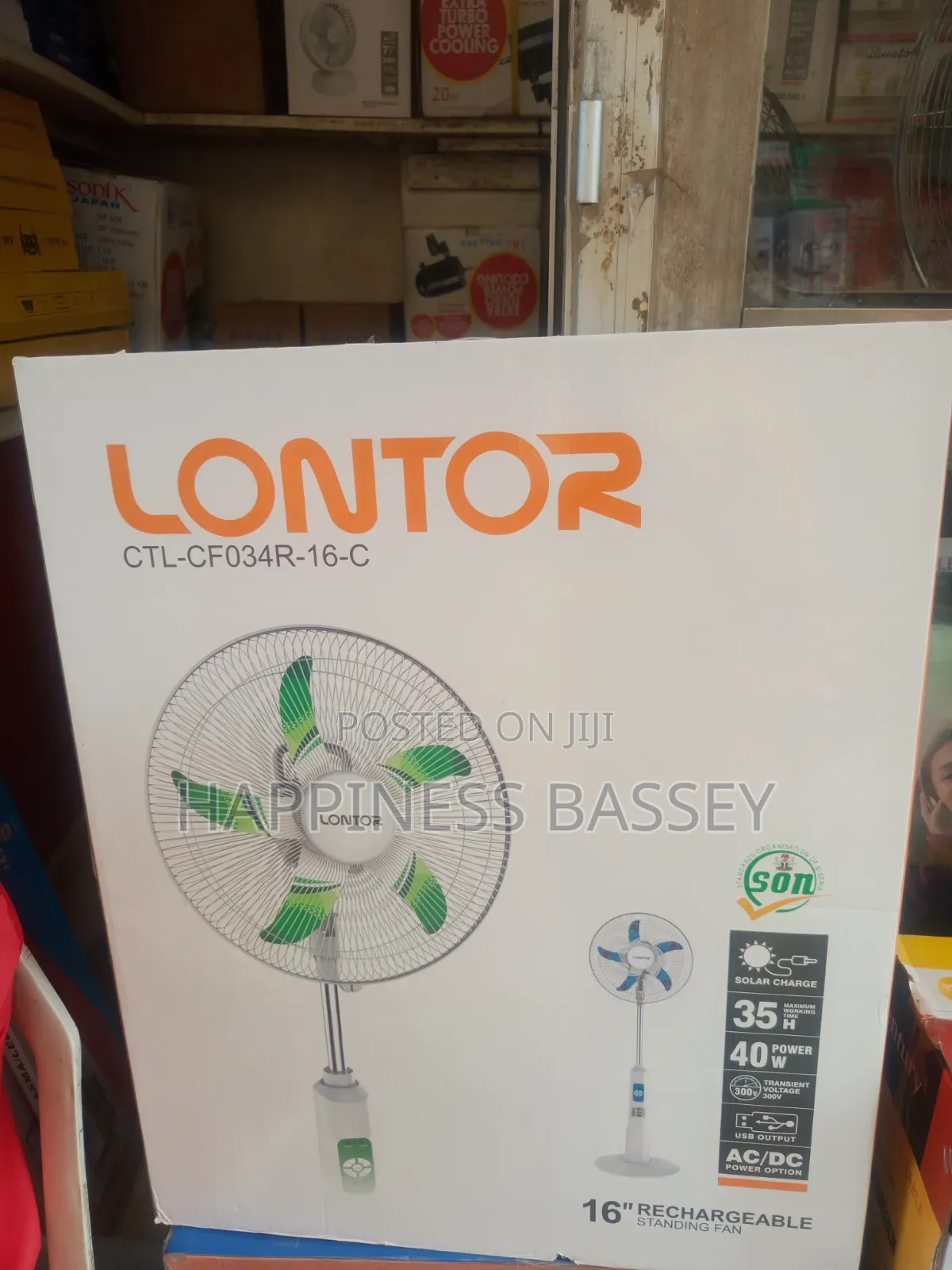 Lontor Rechargeable Fan 16nches