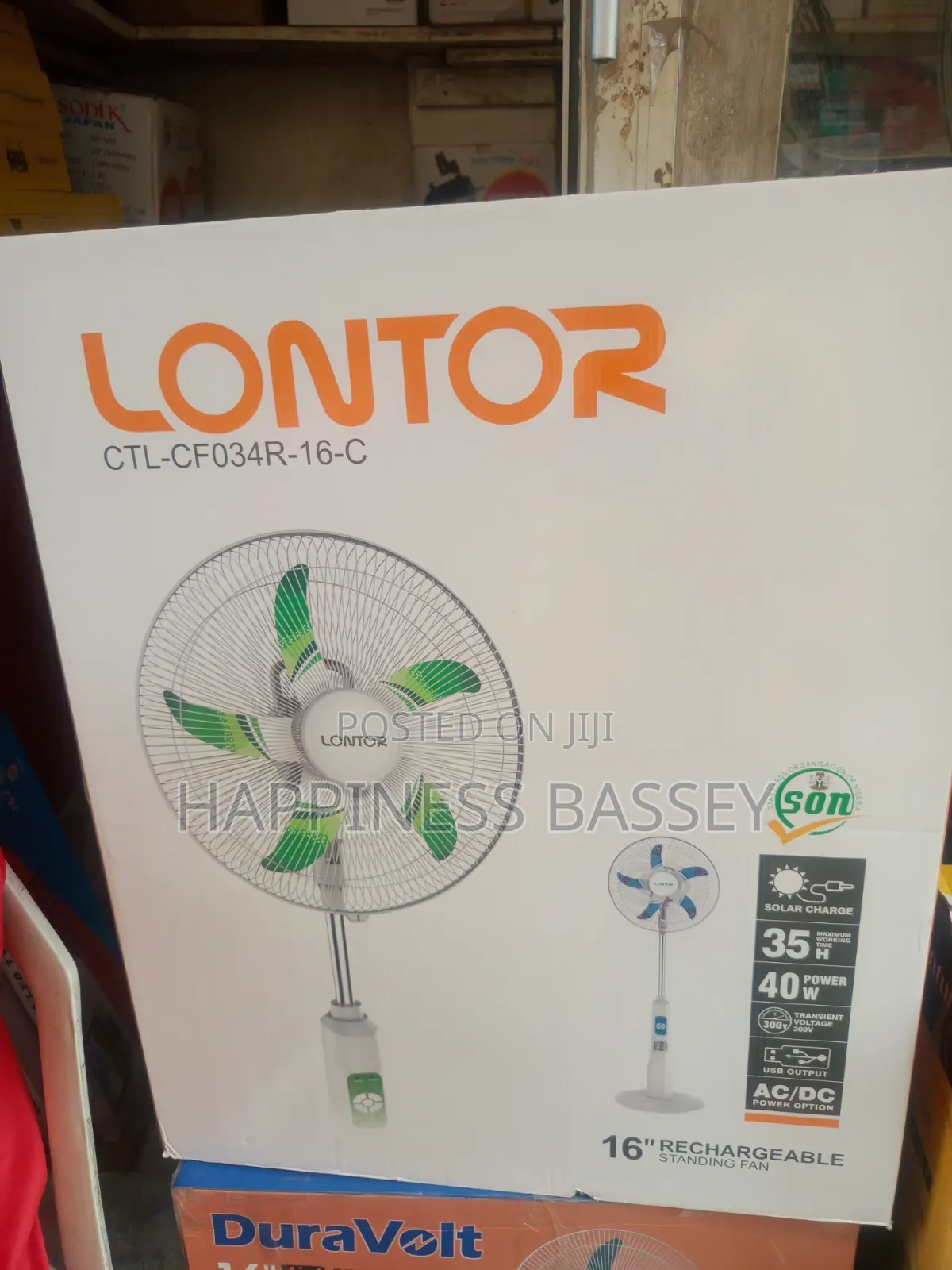 Lontor Rechargeable Fan 16nches