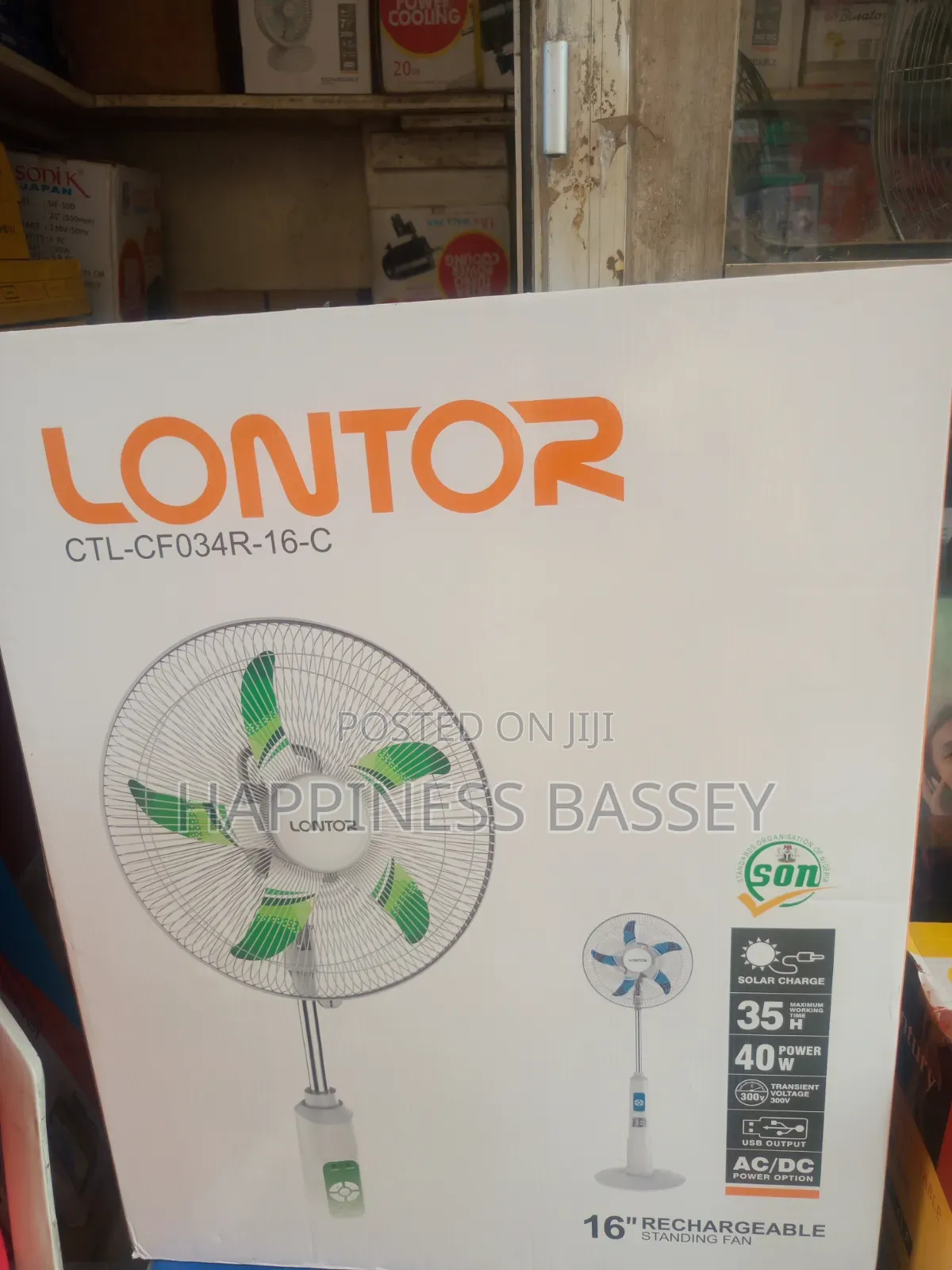 Lontor Rechargeable Fan 16nches