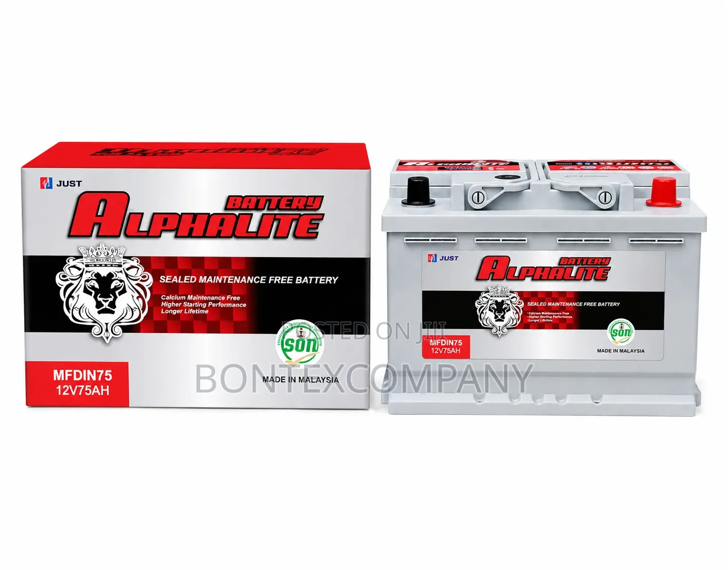 Alphalite Mf Din75 12v/75ah Battery