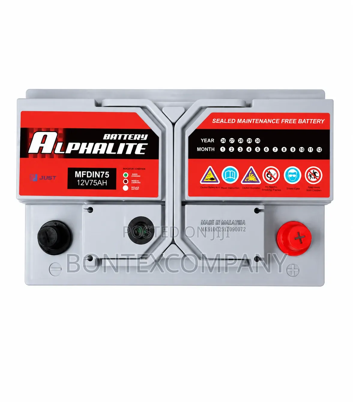 Alphalite Mf Din75 12v/75ah Battery
