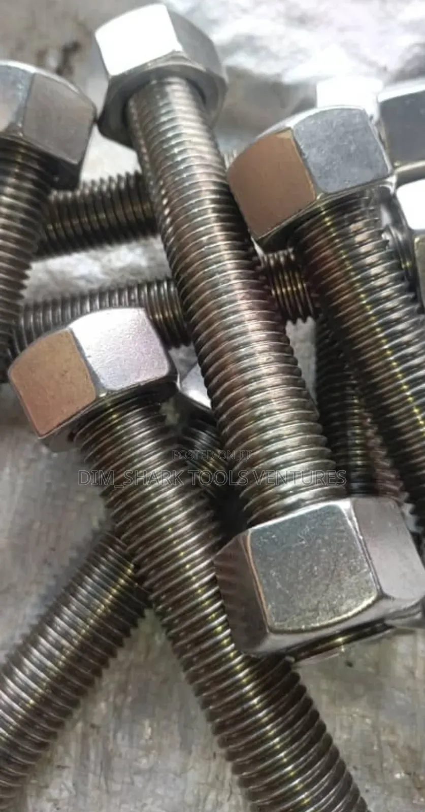 1-1⁄8 X 8"Inch Stainless Steel Heavy-Duty Industrial Stud Bolt Nut